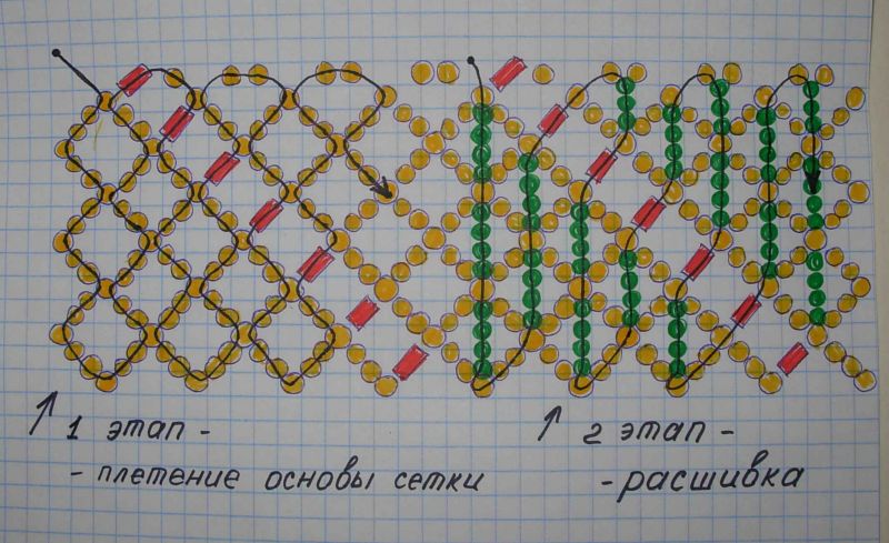 Схема плетения с бисера фото Схема плетения с бисера фото